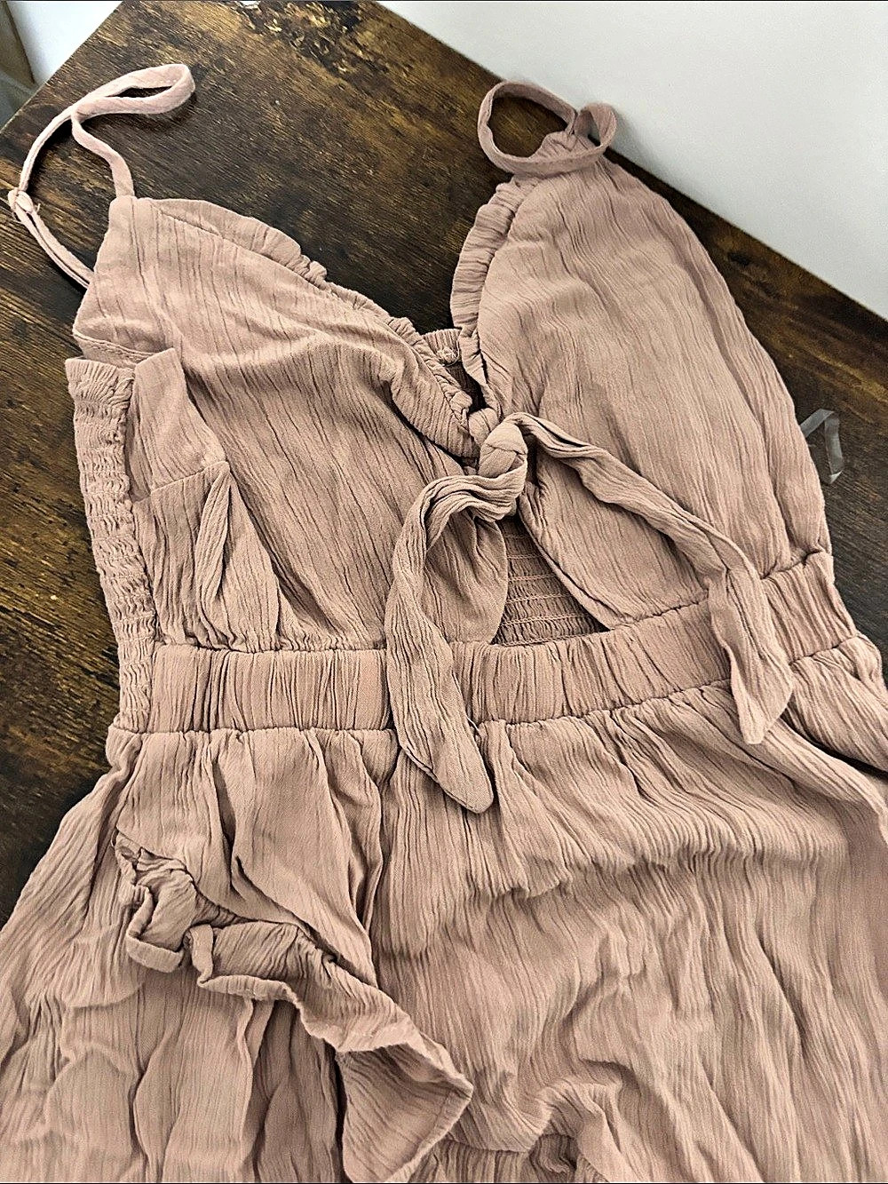 Faded Rose Ruffled Mini Dress - Picture 3 of 4
